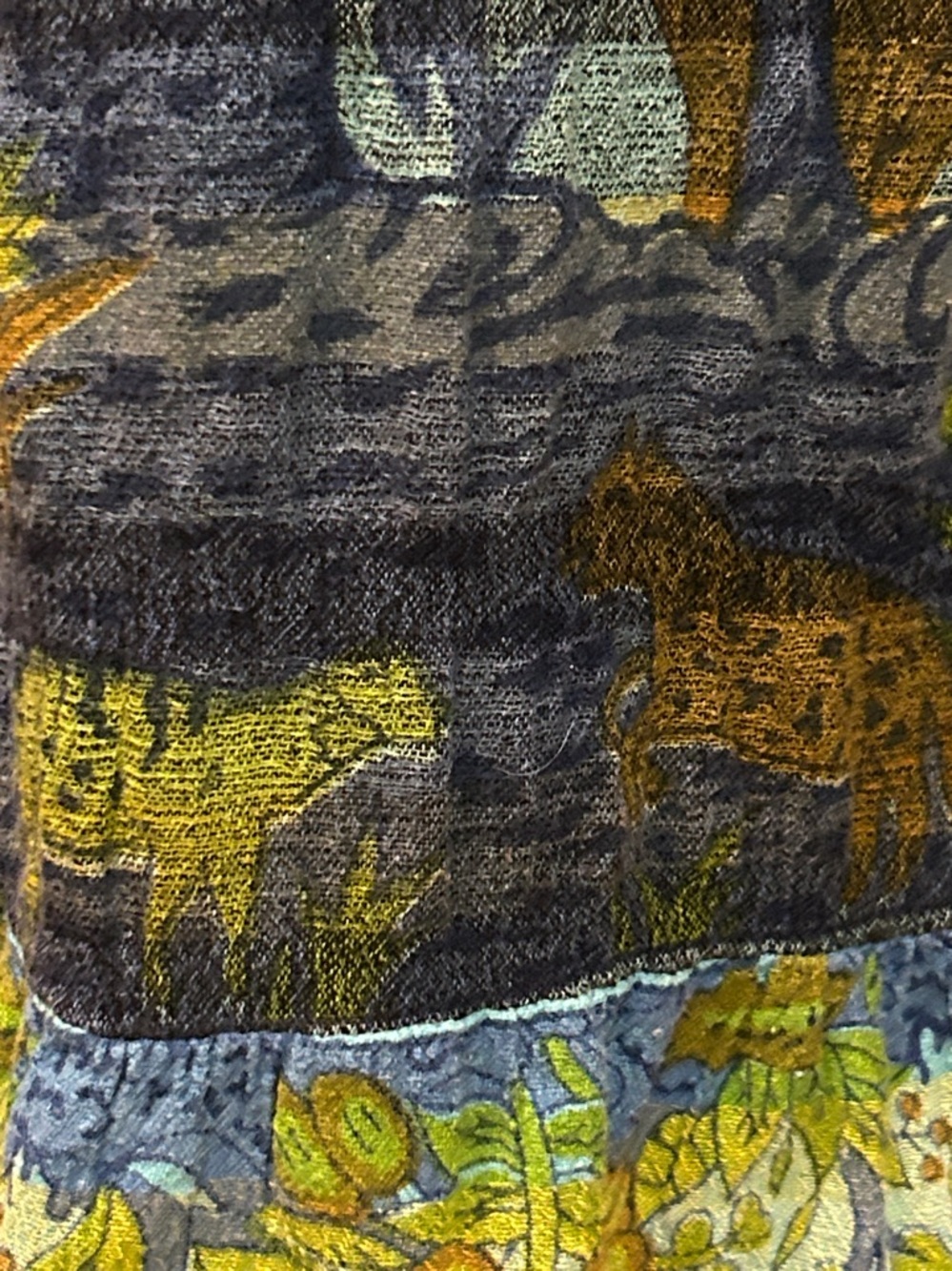 Nepalese Cotton Animal Jungle Ruffle Skirt - Picture 4 of 10
